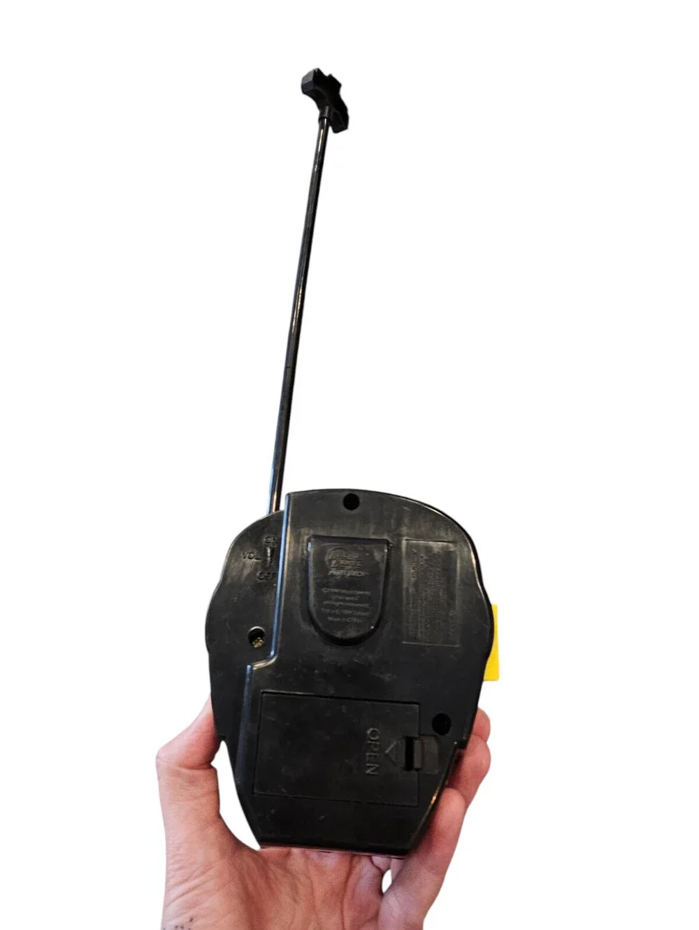 Vintage 1994 Black Ranger helmet walkie-talkie from Mighty Morphin Power Rangers